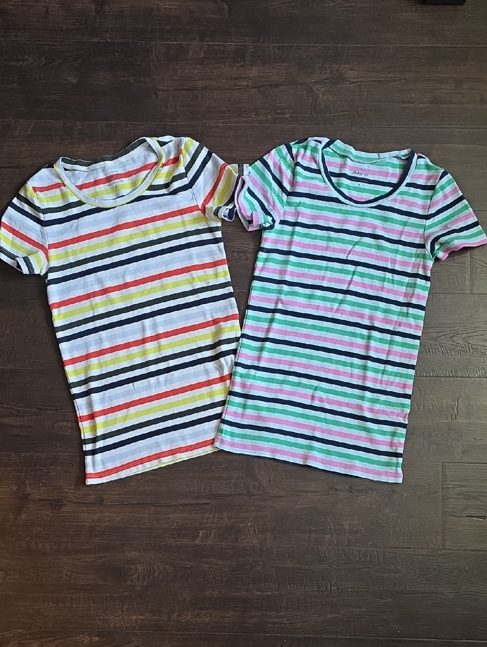 J. Crew Women's Striped Short Sleeve Tee Duo - Multicolor